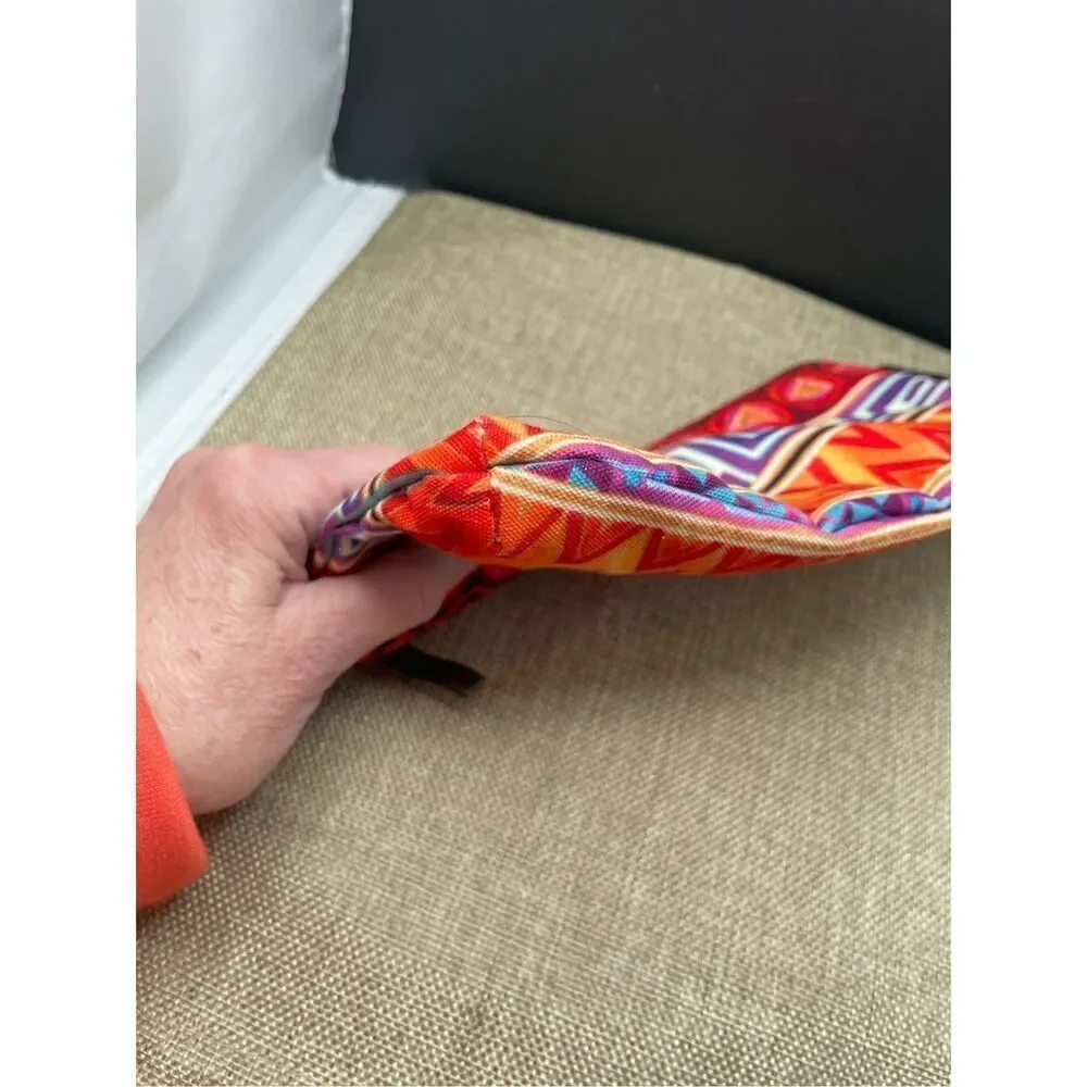 Laurel Burch Cosmetic Bag Colorful Aztec Southwestern Print NWOT